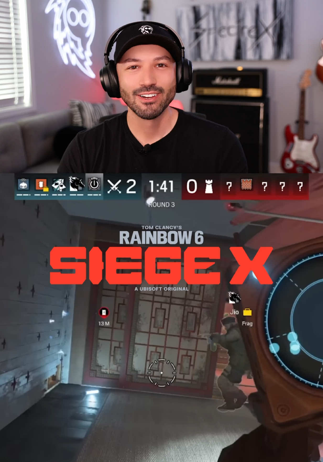 TikTok post by @spectrexgaming for Ubisoft. Caption reads: Play R6 Siege Operation Tenfold Pursuit now! Link....