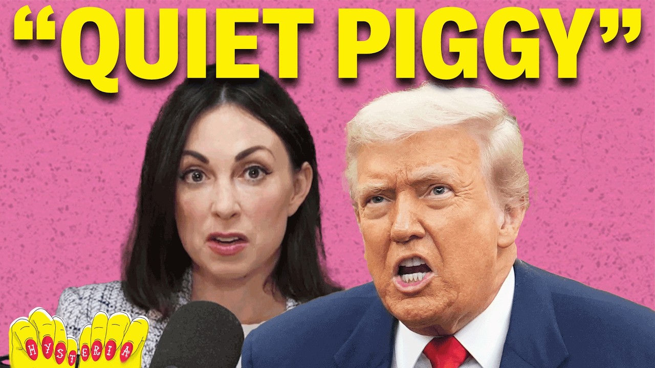 YouTube post by @hysteriapodcast for Article. Caption reads: Trump FLIP-FLOPS on Epstein Files, THROWS FITS at....