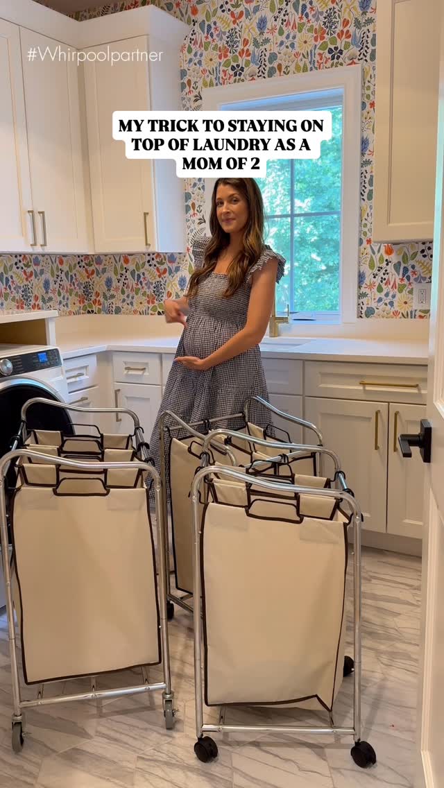 Instagram post by @thekatiebeach for Whirlpool. Caption reads: #WhirlpoolAmbassador  As a mom of 2, this is how I....