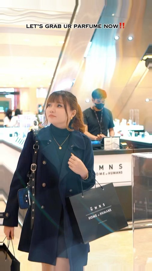 Instagram post by @claritafeifeiky for HMNS. Caption reads: N yaaa i found @hmns.id for makin’ my looks....