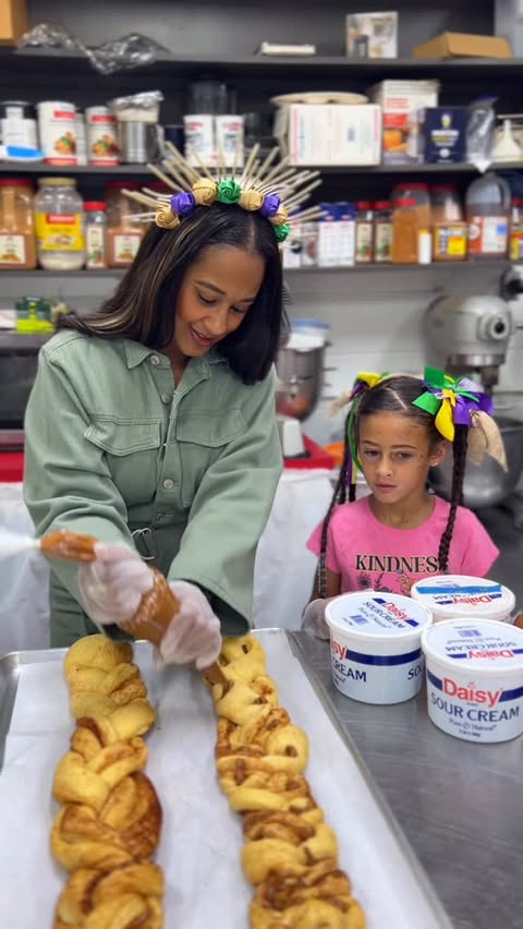 Instagram post by @bukulocal for Visit New Orleans. Caption reads: My favorite king cake of the season so far is this....