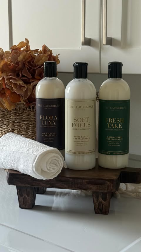 Instagram post by @samiraradmehr for The Laundress. Caption reads: elevate your everyday with @thelaundress indulgent....