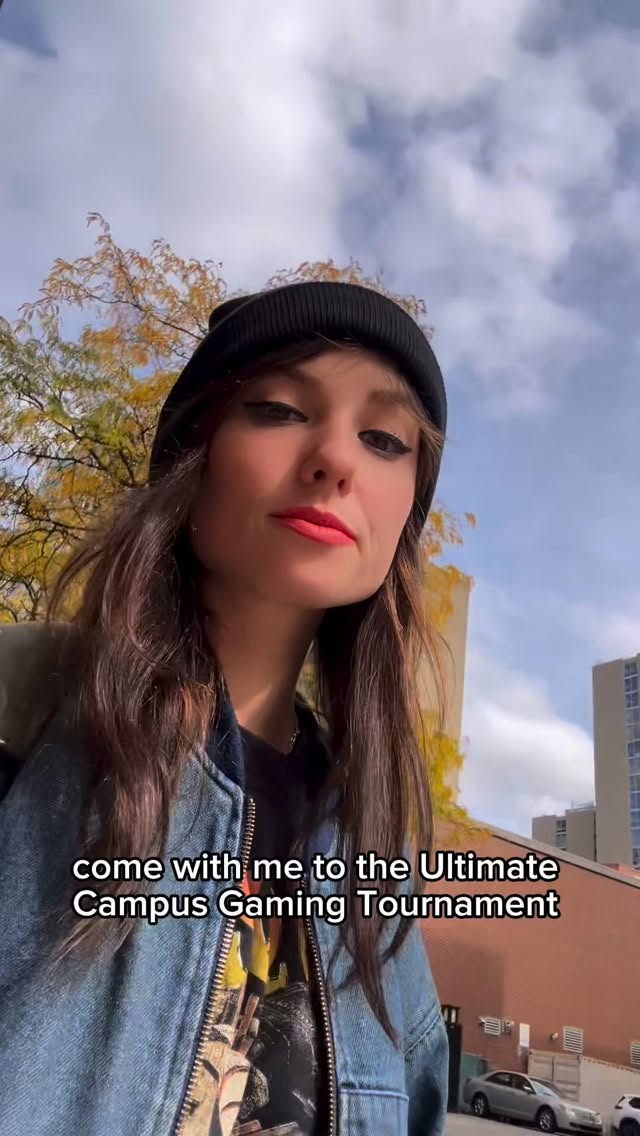 Instagram post by @nataliecuomo_ for SEGA. Caption reads: Come with me to the Ultimate Campus Gaming....