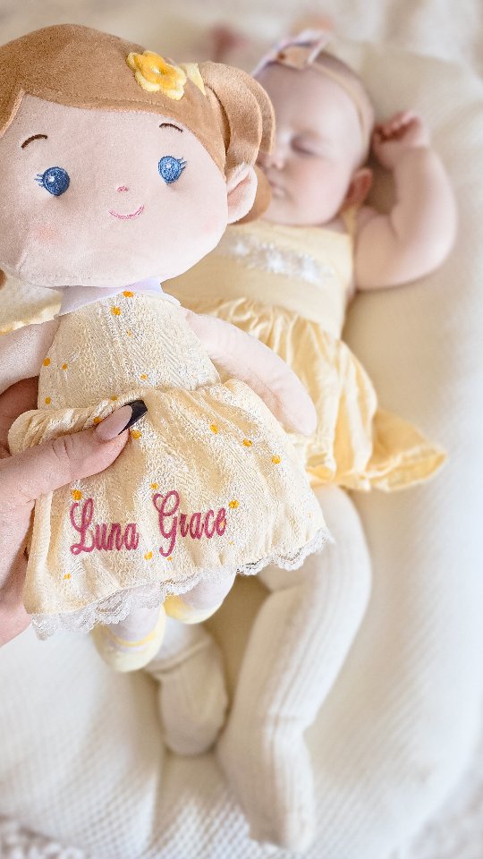 Instagram post by @raising_zahlimae for Leyadoll. Caption reads: From playtime giggles to bedtime snuggles, she’s....