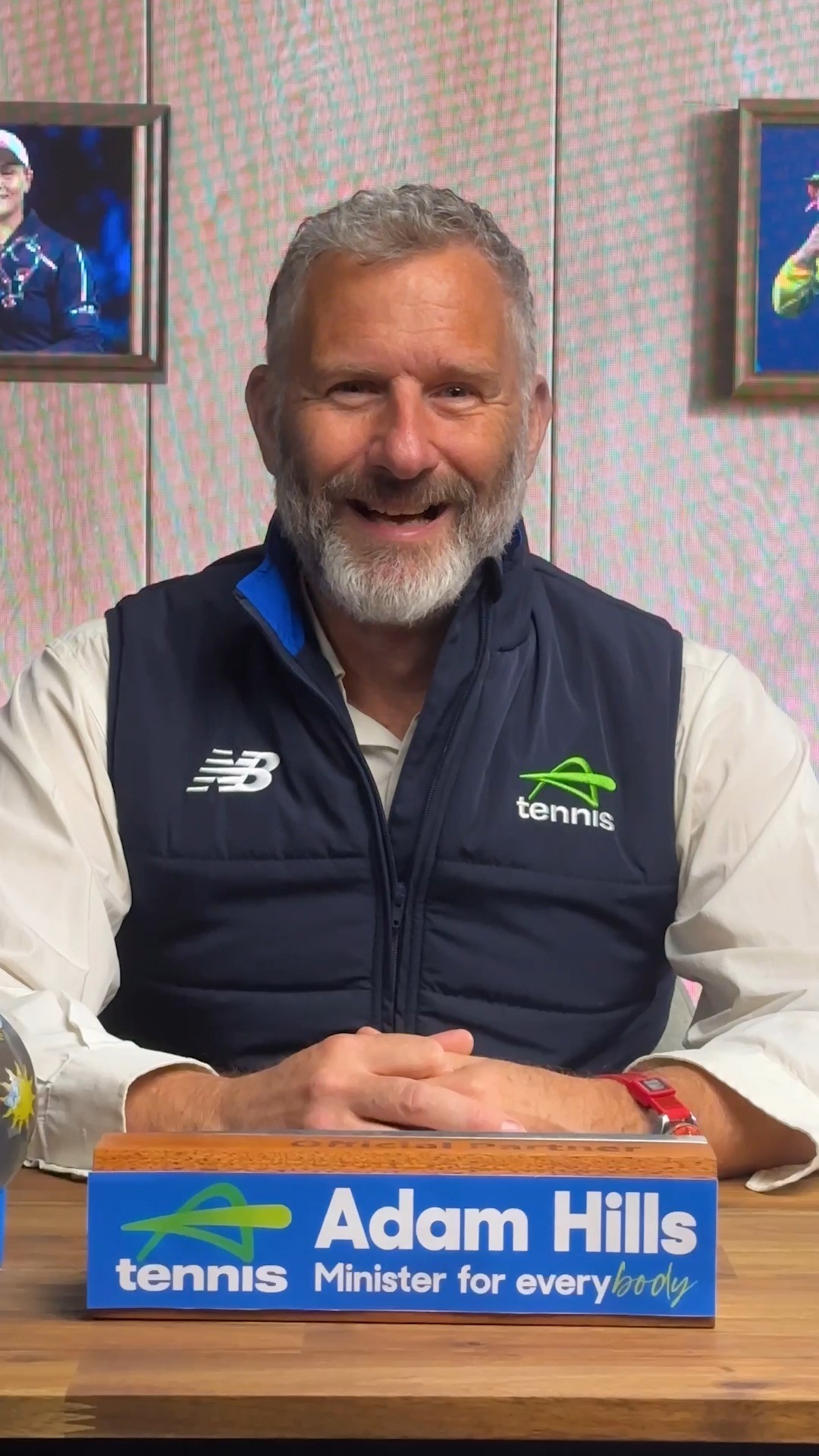 Instagram post by @adamhillscomedy for Australian Open. Caption reads: First serve to accessibility 🙌

We are proud to....