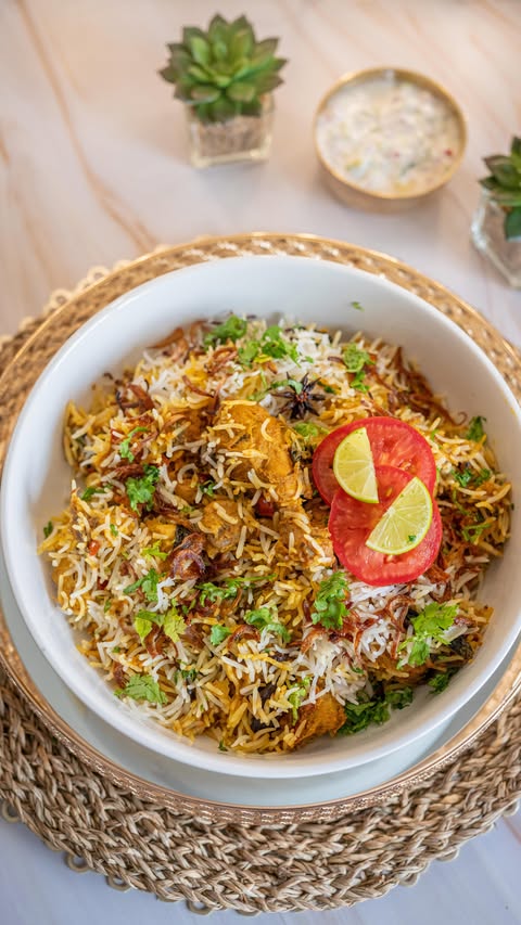 Instagram post by @withdhanitri for Shan Foods. Caption reads: [...] never used to enjoy making biryani but....