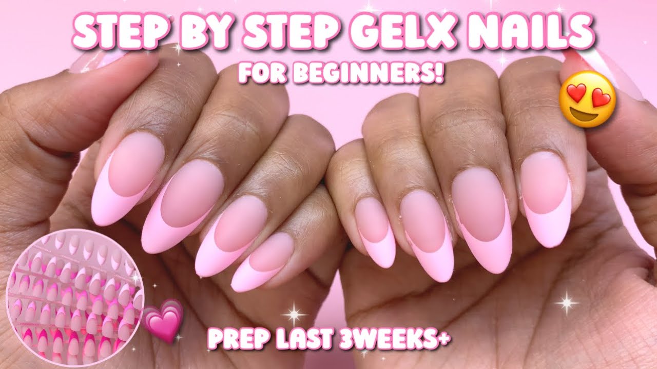 YouTube post by @NailsByKey for BTArtboxnails. Caption reads: [...] and applying gel x nails! ‪@BTArtboxNails‬....