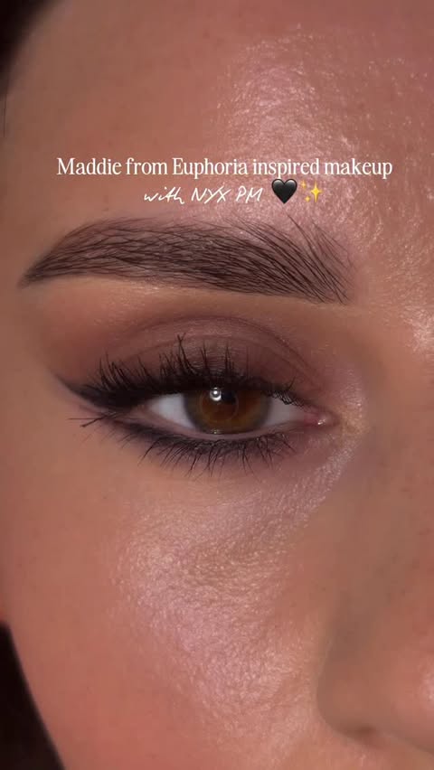 Instagram post by @paulina_kurkowska for NYX Professional Makeup Polska. Caption reads: Maddie Perez from „Euphoria” inspired makeup ✨....