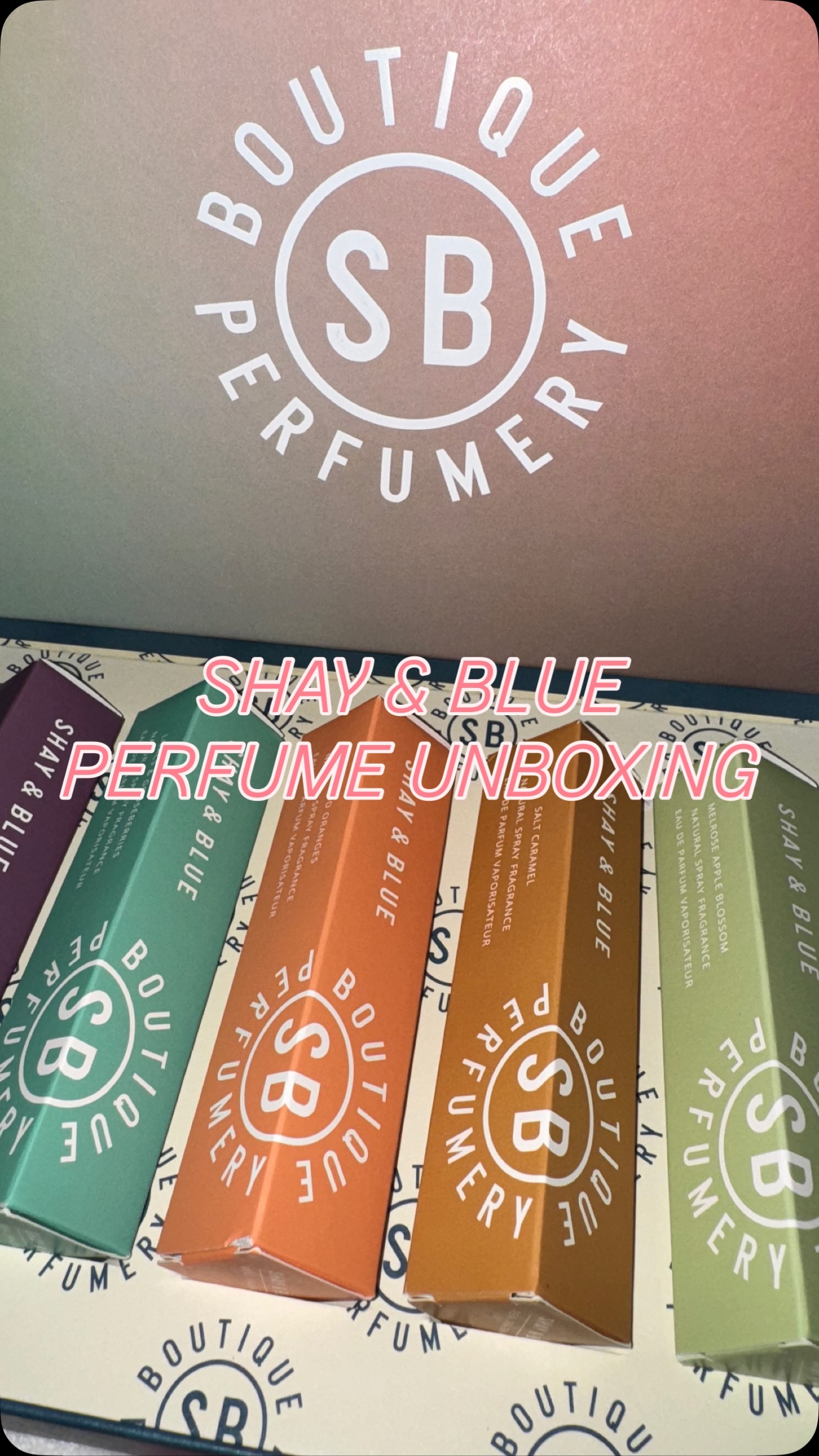 Instagram post by @alyssa700 for Shay & Blue. Caption reads: So excited to unbox some fragrances from Shay and....