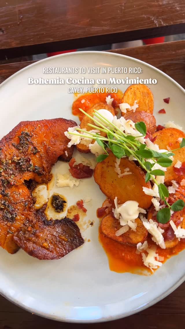 Instagram post by @bohemiacocina for Discover Puerto Rico. Caption reads: @bohemiacocina is more than a restaurant—it’s a....