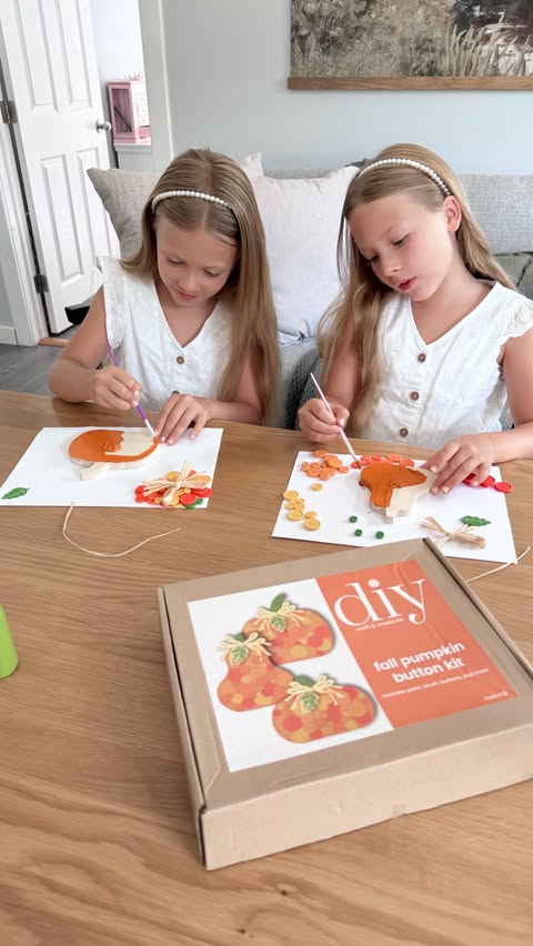 Instagram post by @christinaemiller for Oriental Trading. Caption reads: [...] fun making these Fall crafts from....