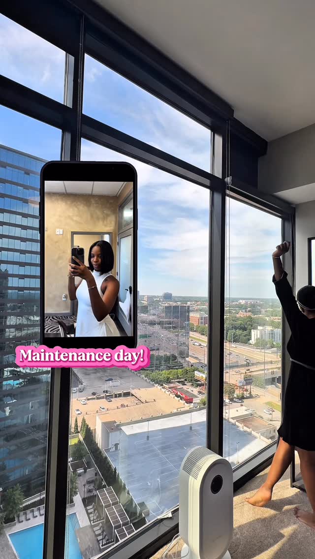 Instagram post by @tajahferjuste for Halara. Caption reads: It’s maintenance day and the Halara Active Dress....