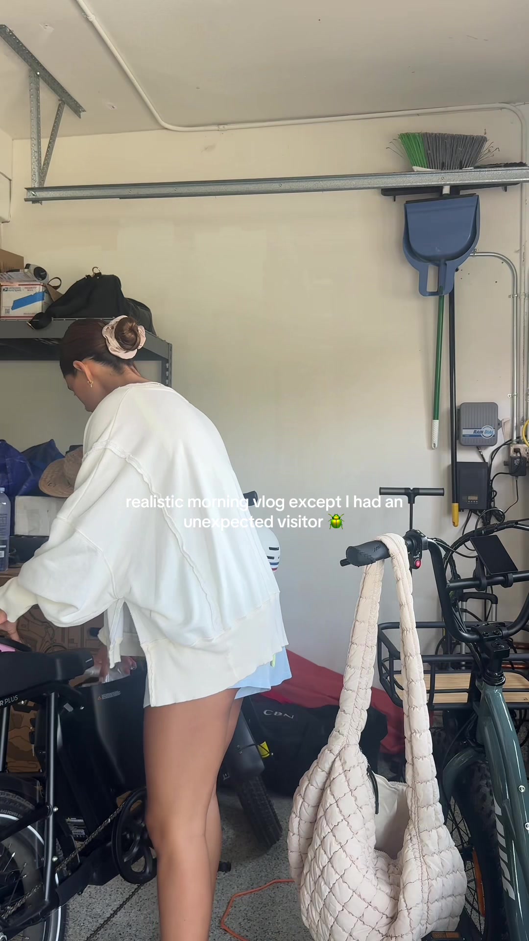 TikTok post by @renee.noe for Rad Power Bikes. Caption reads: I’m usually not dramatic about bugs but I heard....