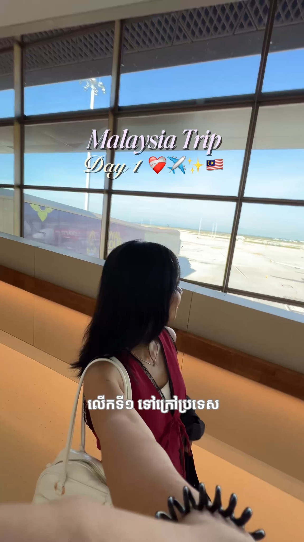 Instagram post by @glowyfai for AirAsia MOVE. Caption reads: Life after slowly moving on❤️‍🩹 លើកទី ១....