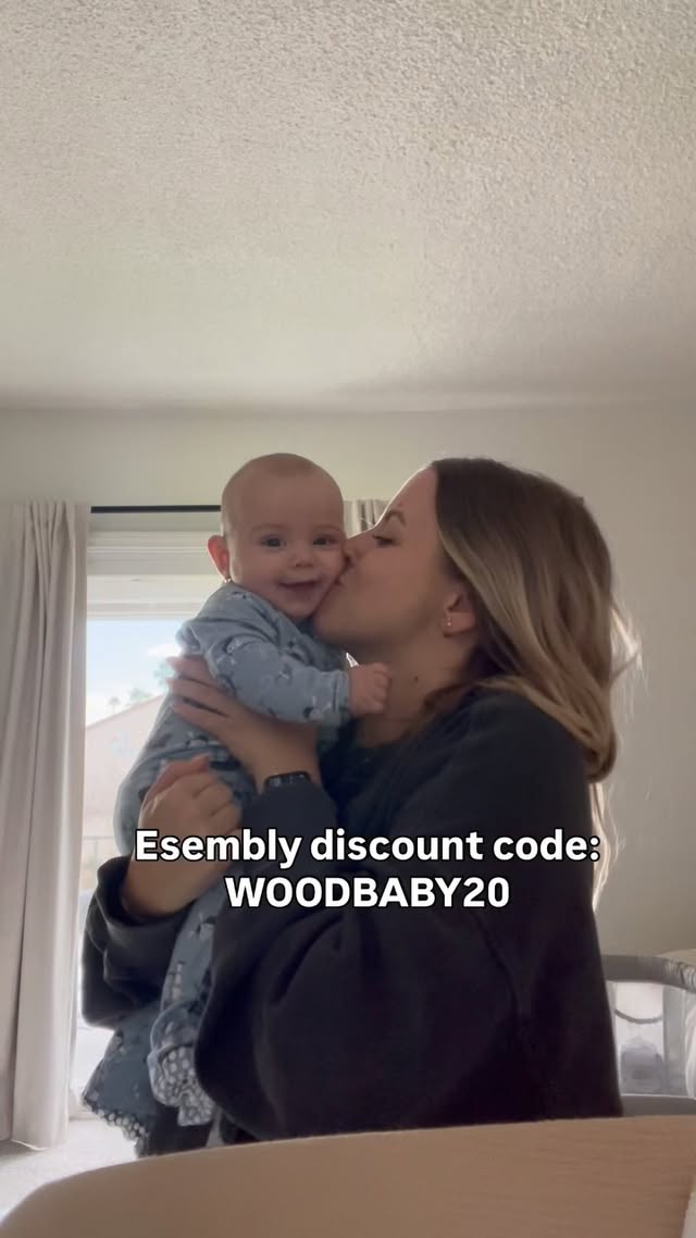 Instagram post by @whatsupwithwoody for Esembly Baby. Caption reads: Have you ever considered cloth diapering? It....