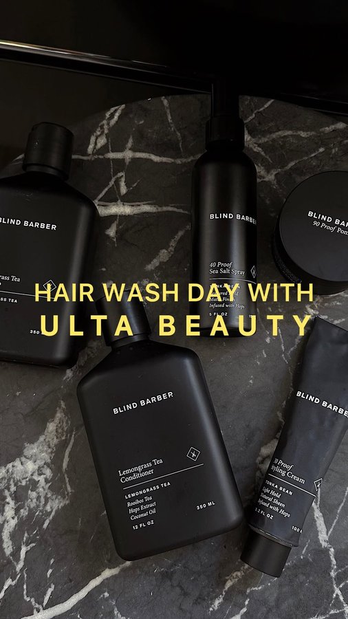 Instagram post by @oh_anthonio for Blind Barber. Caption reads: [...] event now through 9/22! I tried out Blind....