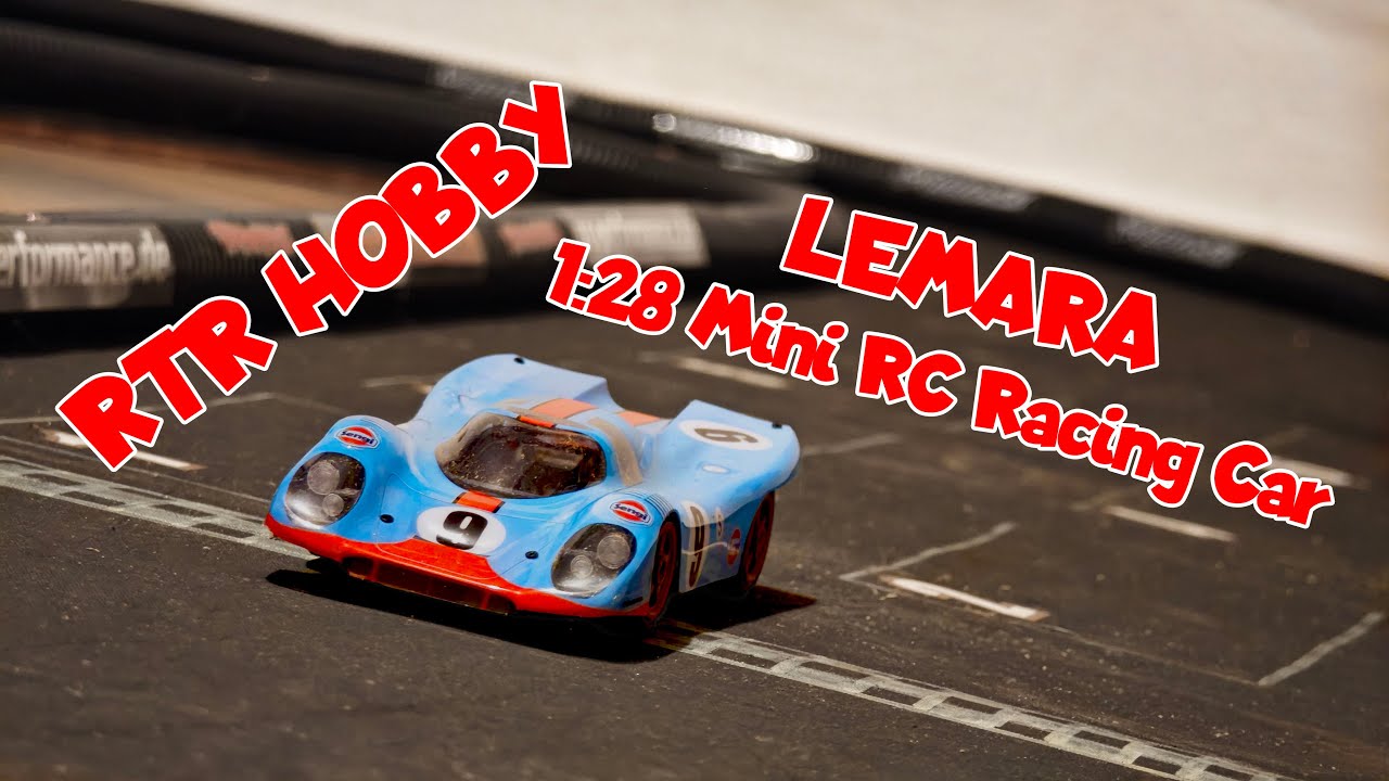 YouTube post by @rcfreundebayerwald for Rlaarlo. Caption reads: RTRHOBBY LEMARA 1/28 Mini RC Racing KIT: Looking....