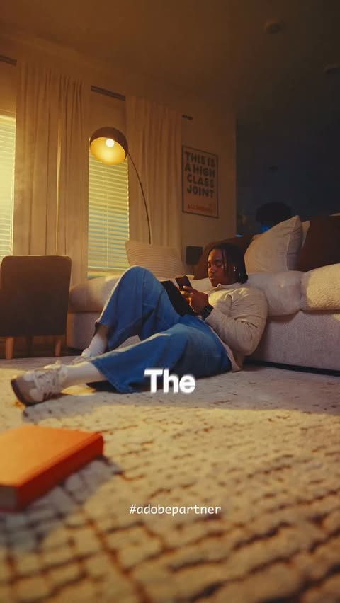 Instagram post by @its.arthur7 for Adobe. Caption reads: [...] Premiere on Mobile. Really grateful for....