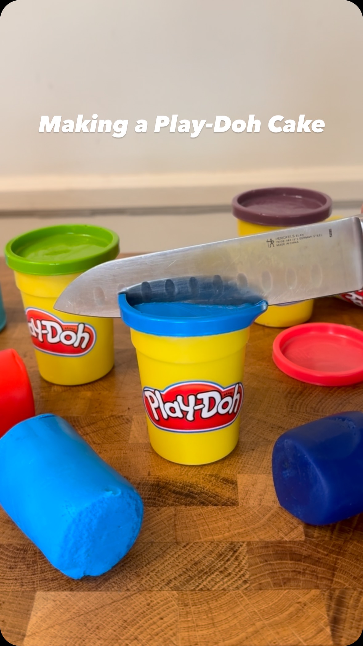 Instagram post by @thejonnycakes for Play-Doh. Caption reads: Anyone wanna eat Play-Doh? #cake #playdoh....