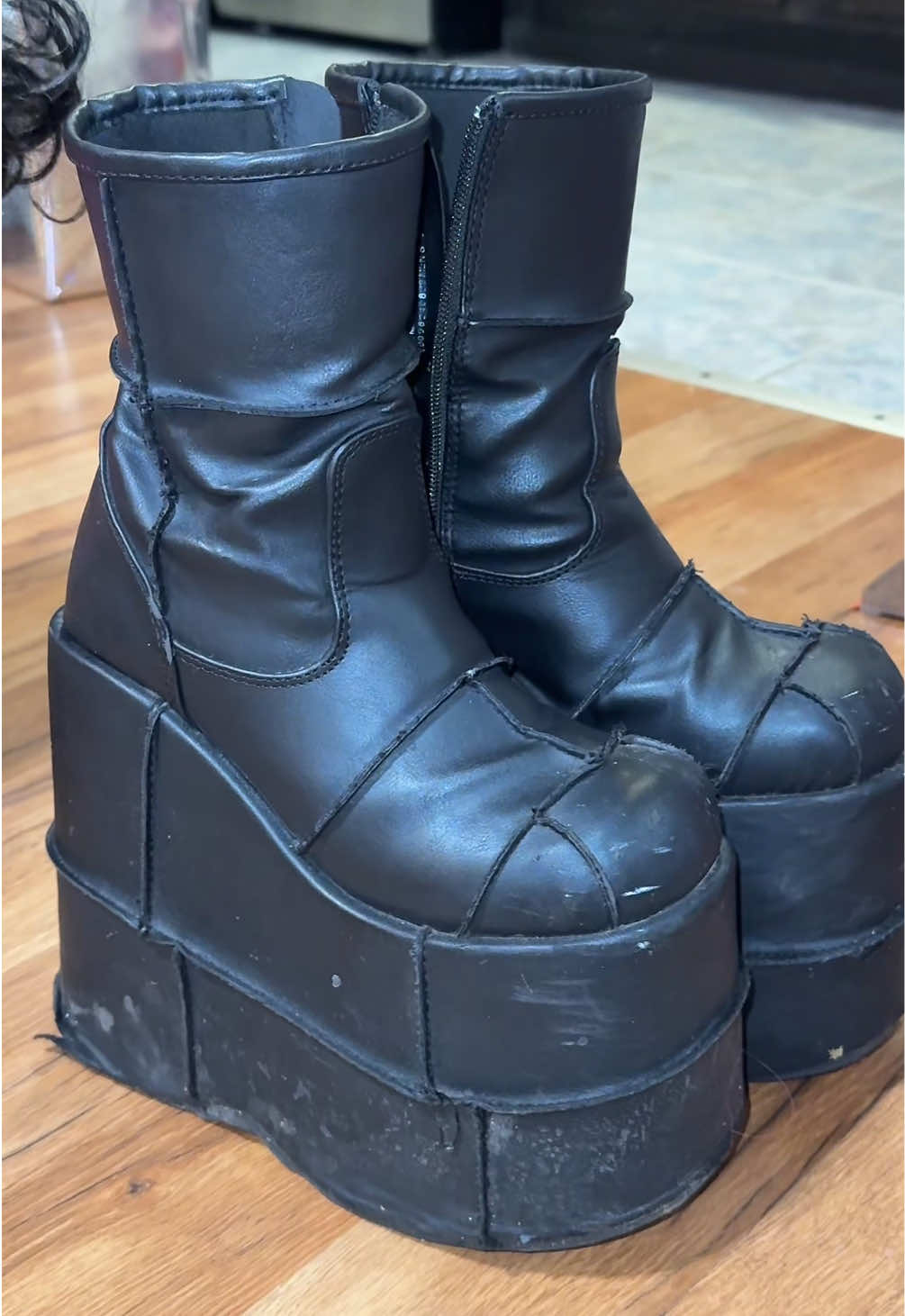 TikTok post by @_.victoryrose._ for Demonia Cult. Caption reads: [...] #demoniaboots #demoniashoes @Demonia Cult.