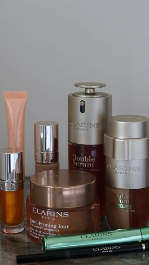 Instagram post by @jaydepierce for LOOKFANTASTIC. Caption reads: [...] now shop your Clarins products at....