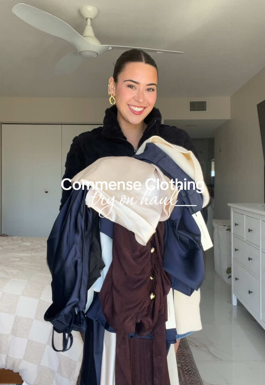 TikTok post by @tatawalata3lol for THE COMMENSE. Caption reads: @Commense Clothing try on haul ✨ I linked....