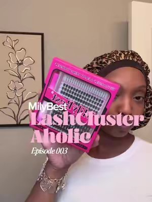 TikTok post by @jasmynsydney for MilyBest Beauty. Caption reads: [...] doing more bottom lashes next time @MilyBest....