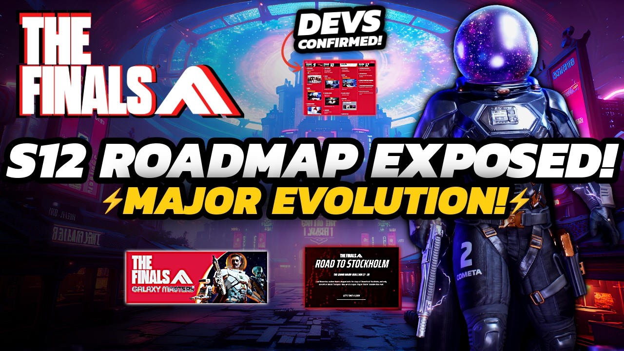 YouTube post by @EUTOPIATTV for Infraction Music. Caption reads: THE FINALS - Season 12 Roadmap | Embark Just....