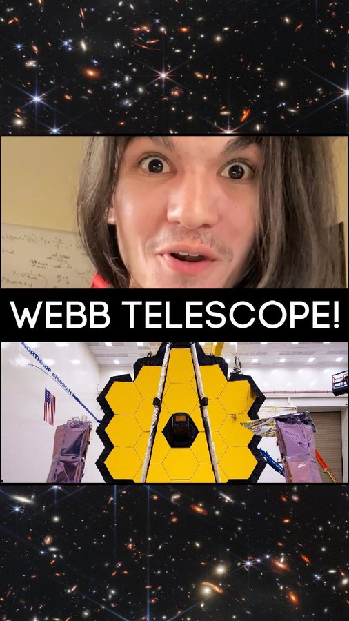 Instagram post by @evanthorizon for NASA. Caption reads: [...] by visiting the link in my bio. @nasawebb....