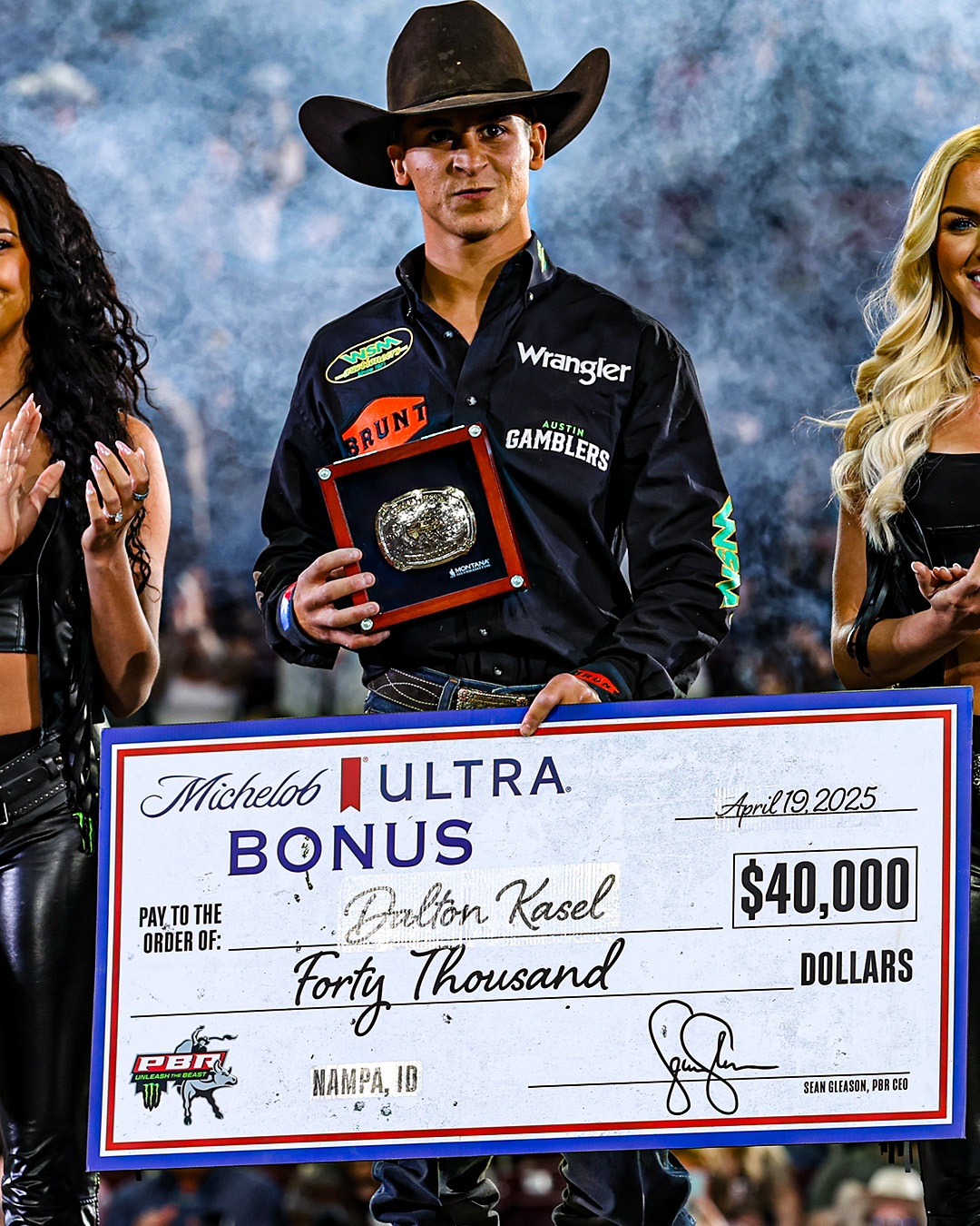 Instagram post by @pbr for Michelob ULTRA. Caption reads: World No. 1 @daltonkasel does it AGAIN 💥 —....
