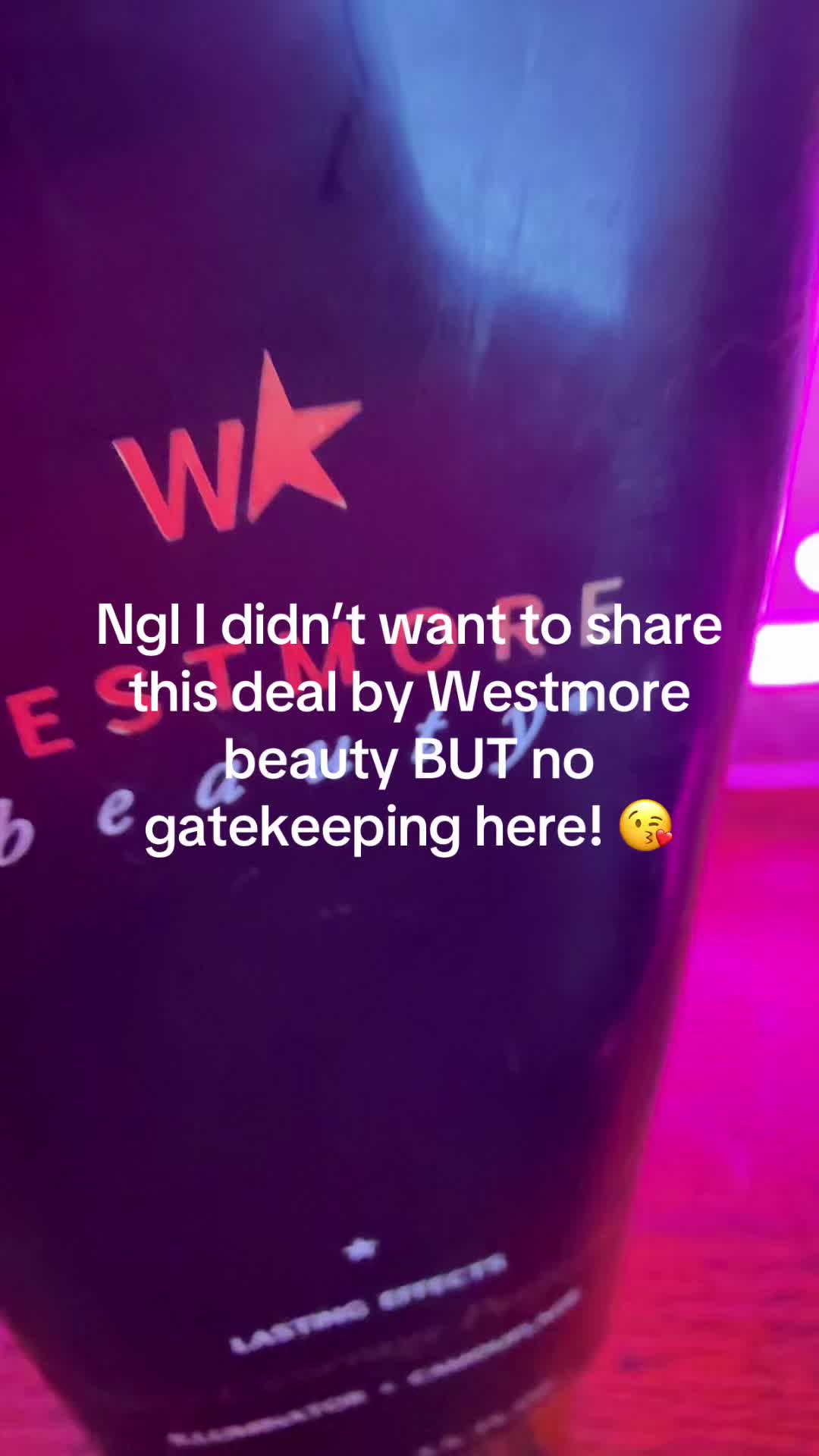 TikTok post by @thettravelqueen2 for Westmore Beauty. Caption reads: Westmore beauty perfector @Westmore Beauty [...].