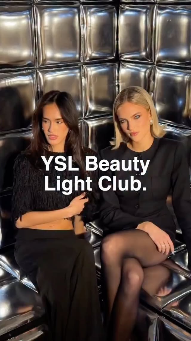 Instagram post by an influencer for YSL Beauty. Caption reads: (Annonce) @YSLbeauty Light Club, co-hosted by....
