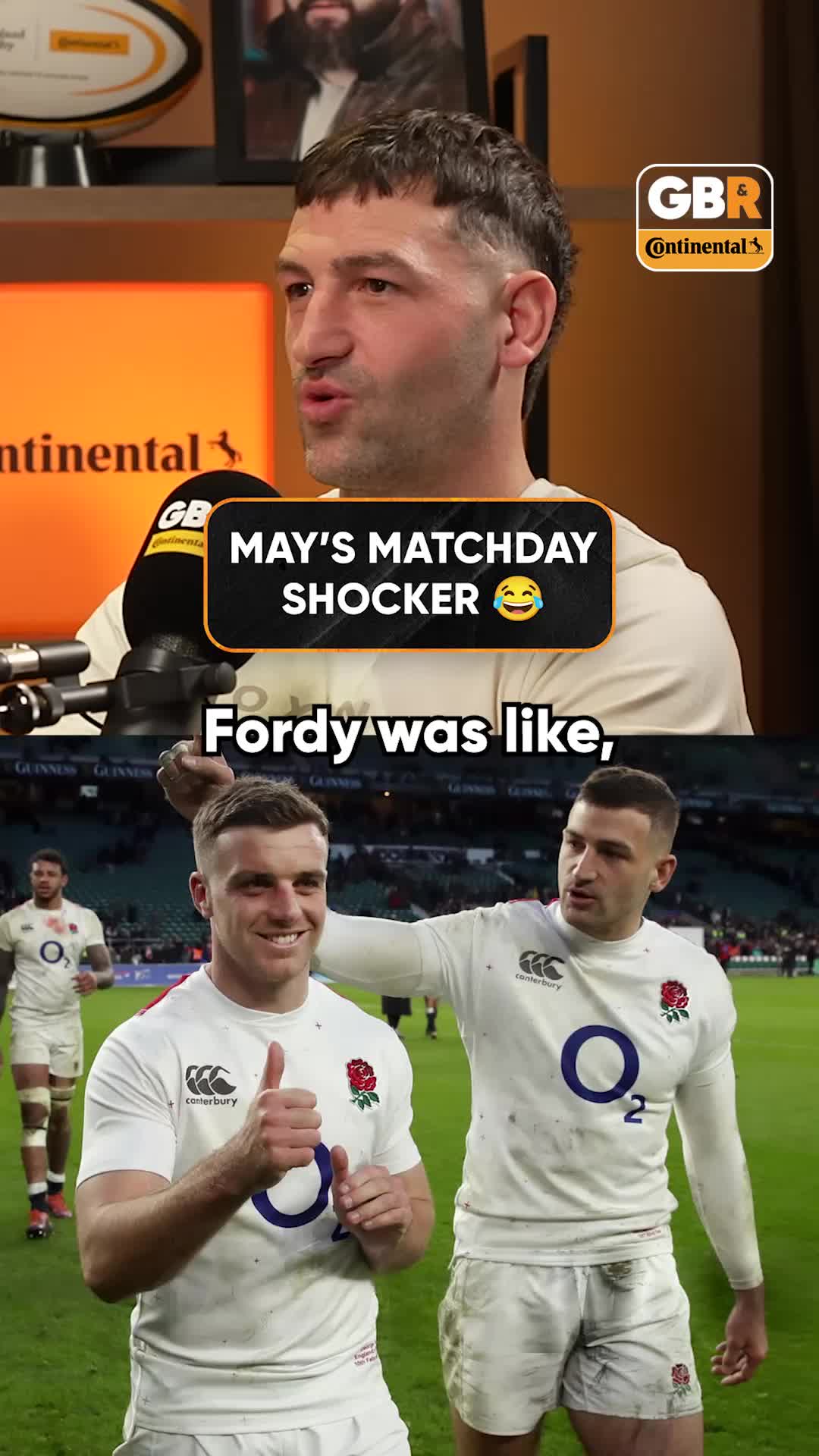 TikTok post by @goodbadrugby for Continental Reifen. Caption reads: Ultimate power move from Fordy 💈 👏 🔎 Search....