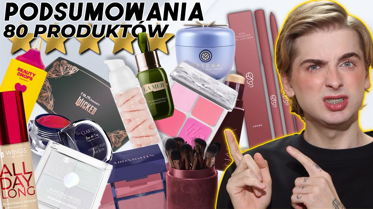 YouTube post by @BeautyBoy for Sunday Riley. Caption reads: [...] la mer/koncentrat rem/płatki pod oczy sunday....