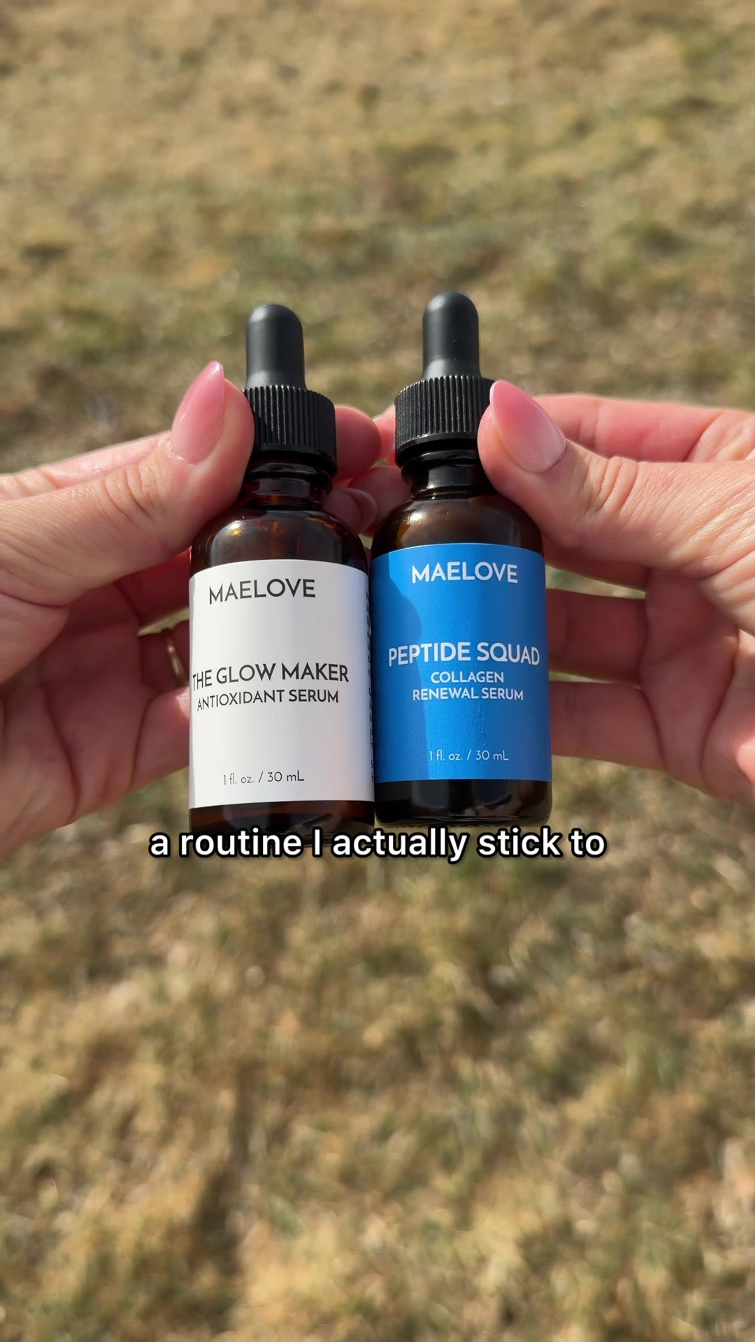 TikTok post by @baileyalley for Maelove. Caption reads: [...] loving adding peptides to my routine. ✨....