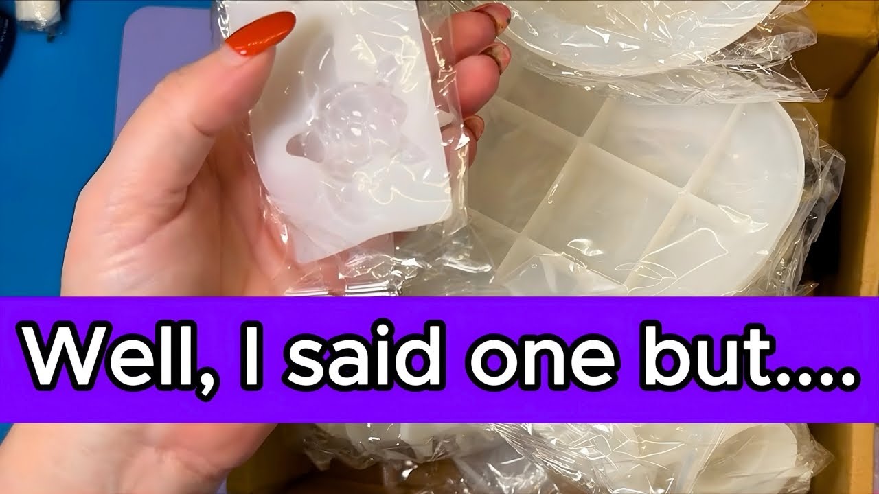 YouTube post by @miniscenesgb for Creative Fabrica. Caption reads: Fantastic Value Moulds for Epoxy Resin  | 660.