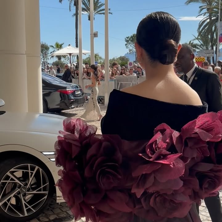 Instagram post by @anissaasab for Chopard. Caption reads: #78thfestivaldecannes Thank you for having me!....