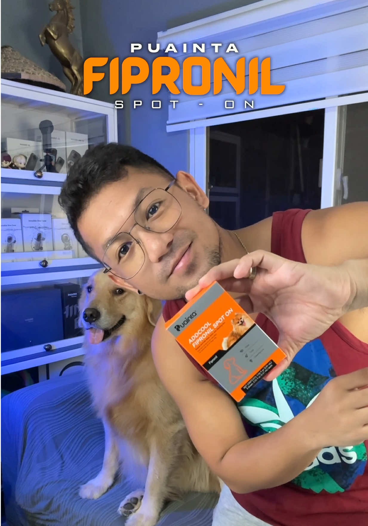 TikTok post by @mackoyvlogs for Puainta. Caption reads: Super Effective na Fipronil Spot-On from Puainta!....