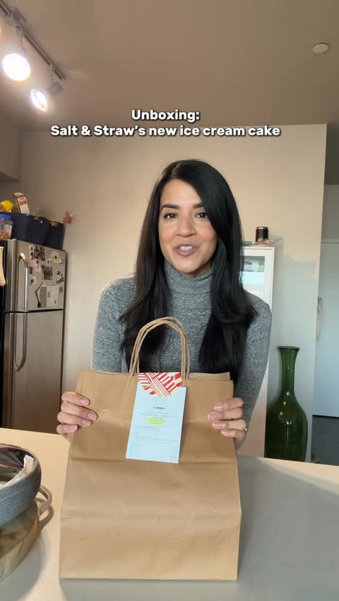 Instagram post by @ashley_castellanosma for Salt & Straw. Caption reads: Thank you @saltandstraw for the delicious vegan....