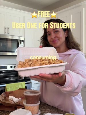 TikTok post by @emfromthevalley for Home From College. Caption reads: [...] Uber ride credits ⚡️12 MONTHS FREE @Home....