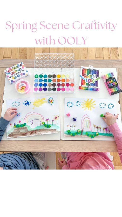 Instagram post by @ashleymurphyfamily for OOLY. Caption reads: [...] Scene Craftivity with our fav,....