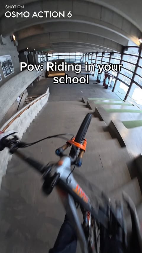 Instagram post by @lucadittrichmtb for DJI. Caption reads: Shot on the @djiglobal osmo action 6 
#mtb #bike....