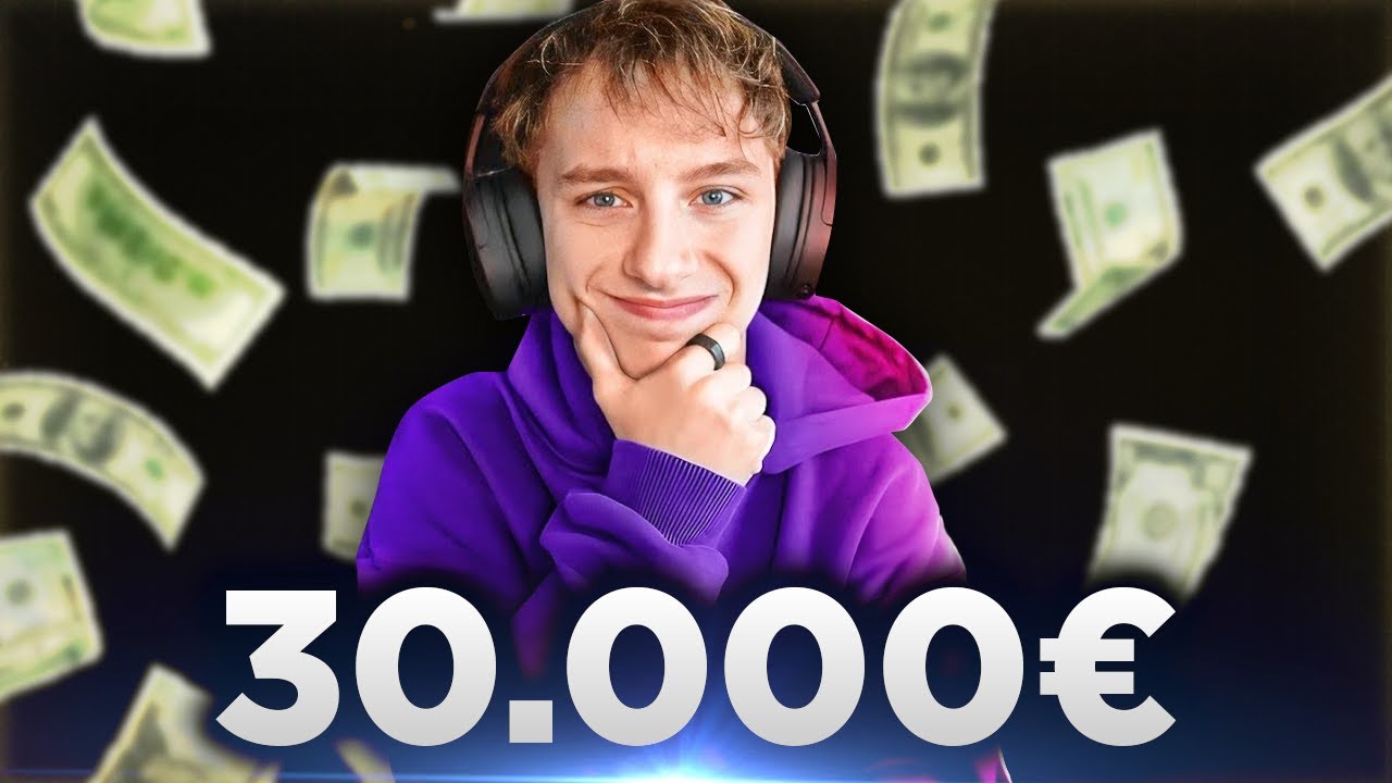 YouTube post by @LetsHugoGaming for Epic Games. Caption reads: ERSTES DEUTSCHES 30.000€ TURNIER in ROCKET LEAGUE....