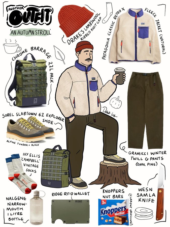 Instagram post by @deliberateindifference for Chrome Industries. Caption reads: Seasons change. And our wardrobes do,....