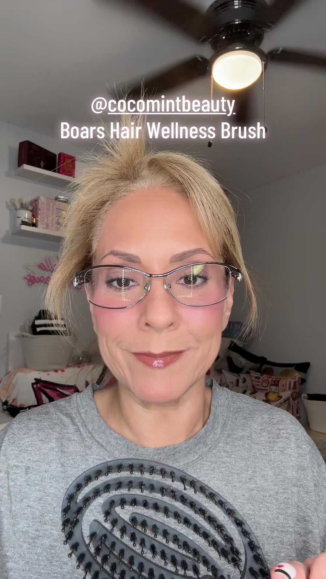 TikTok post by @tina31567 for Cocomint Beauty. Caption reads: Hair Brush thats good for your hair.....