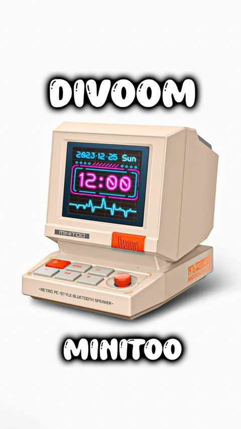 Instagram post by @jarextech for Divoom. Caption reads: ✨ MEET THE DIVOOM MINITOO — YOUR DESK JUST GOT A....