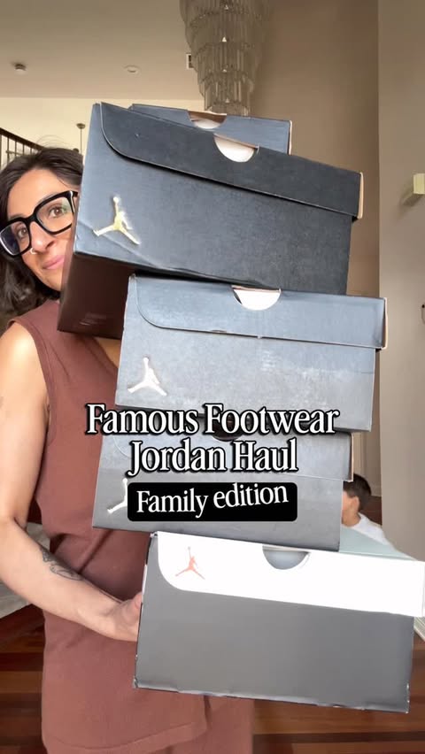 Instagram post by @mamajotes for Famous Footwear. Caption reads: [...] a link to everything. We got 🥹♥️👀....
