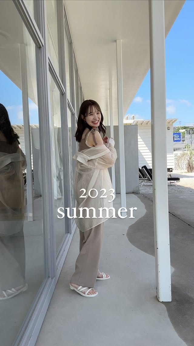 Instagram post by @imochaaaan for Olu.. Caption reads: Olu.の夏服🌻 この前夏撮影をした時のコーデたちです♡ [...].