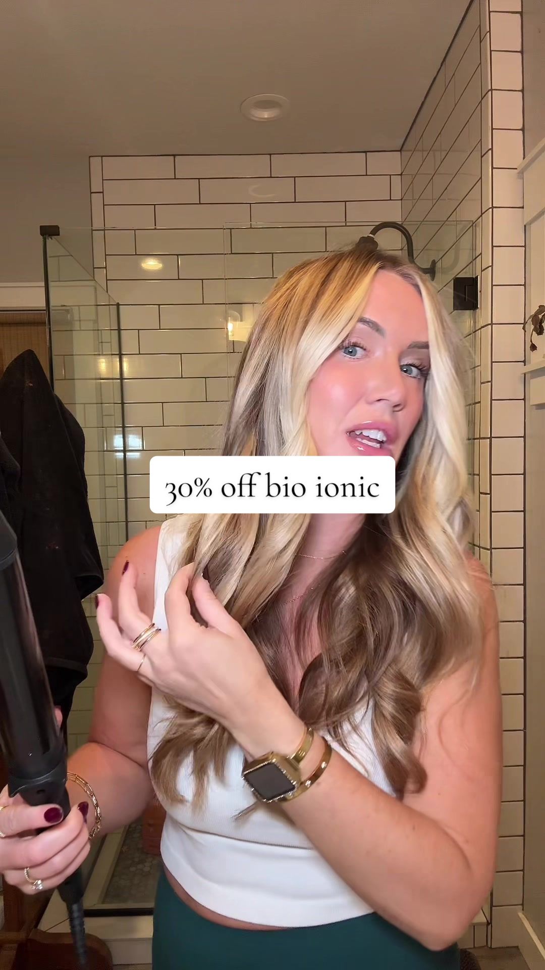 TikTok post by @justanotherrach2.0 for Bio Ionic. Caption reads: [...] #tiktokshopcybermonday #bioionic....