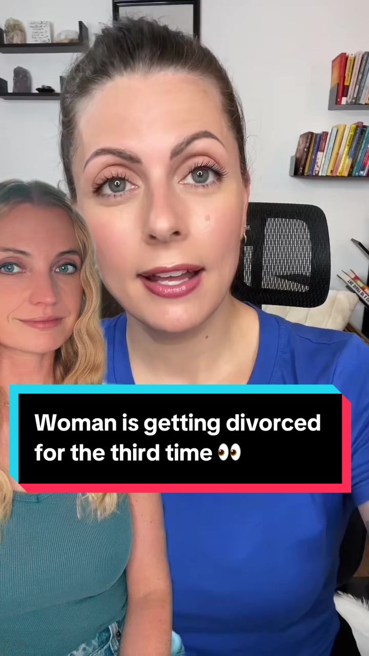 TikTok post by @emilywking for Public Data Check. Caption reads: There’s one common denominator in 3 divorces....